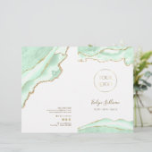Zeeschuim groene agaat service menu brochure (Staand voorkant)