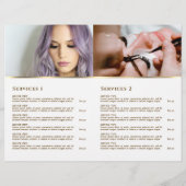 Zeeschuim groene agaat service menu brochure (Achterkant)