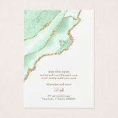 Zeeschuim groene agaat sieraden display kaart (Achterkant)