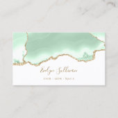 Zeeschuim groene agaat visitekaartje (Voorkant)