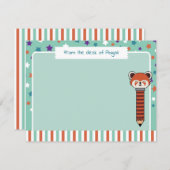 Zeeschuim Groene Rode Panda Van Uw Bureaublad Notitiekaartje (Voorkant / Achterkant)