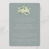 Zeeschuim Groene Snowberry+Eucalyptus Boeket Bruil Programmakaart (Voorkant)