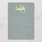 Zeeschuim Groene Snowberry+Eucalyptus Boeket Bruil Programmakaart (Achterkant)