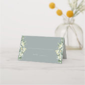 Zeeschuim Groene Snowberry+Eucalyptus Bruiloft Plaatskaartje (Voorkant)