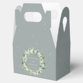 Zeeschuim Groene Snowberry+Eucalyptus Krans Bruilo Bedankdoosjes (Geopend)