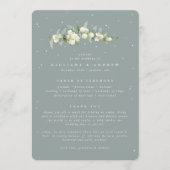 Zeeschuim Groene Snowberry + Eucalyptus Stamhuweli Programmakaart (Voorkant)