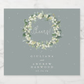 Zeeschuim Groene Snowberry + Eucalyptus Winter Bru Bier Etiket (Enkel label)