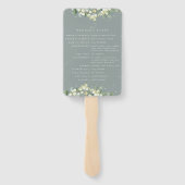 Zeeschuim Groene Snowberry + Eucalyptus Winter Bru Handwaaier (Achterkant)