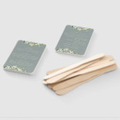 Zeeschuim Groene Snowberry + Eucalyptus Winter Bru Handwaaier (Niet-gemonteerd)