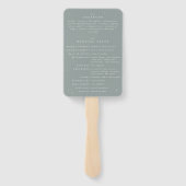 Zeeschuim Groene Snowberry + Eucalyptus Winter Bru Handwaaier (Achterkant)