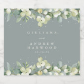 Zeeschuim Groene Snowberry + Eucalyptus Winter Bru Likeurfles Etiket (Enkel label)