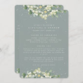 Zeeschuim Groene Snowberry + Eucalyptus Winter Bru Programmakaart (Voorkant / Achterkant)