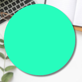 Zeeschuim Groene Stevige Kleur | Klassiek | Elegan Ronde Sticker