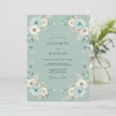 Zeeschuim Ivoor Crème Ranunculus Eucalyptus Bruilo Kaart (Staand voorkant)