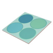 Zeeschuim kleuren cirkel stippen tegeltje (Zijkant)