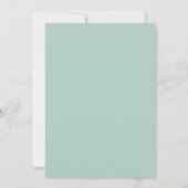 Zeeschuim Mint Loofwerk Eucalyptus Bruiloft Kaart (Achterkant)