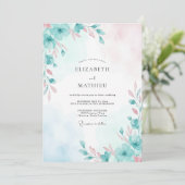 Zeeschuim Roze Blosemtrouwdag Kaart (Staand voorkant)
