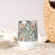 Zeeschuim Roze Geel Retro Wilde Bloem