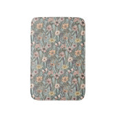 Zeeschuim Roze Geel Retro Wilde Bloem Badmat (Voorkant Verticaal)