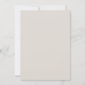 Zeeschuim Taupe Aquarel Bruiloft Kaart (Achterkant)