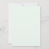 Zeeschuim Teal Loof Eucalyptus Bruiloft Kaart (Achterkant)