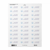 Zeeschuim Wit Blauwe Huwelijk Retouradres Etiket (Full Sheet)