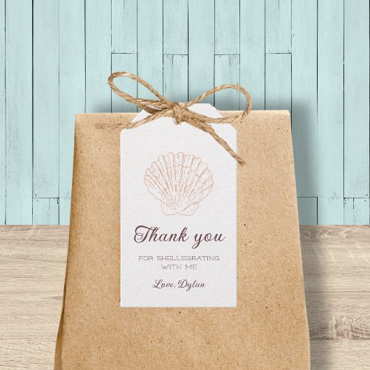 Zeeschuimstrand Baby Shower Bedankt Cadeaulabel