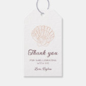 Zeeschuimstrand Baby Shower Bedankt Cadeaulabel (Voorkant)