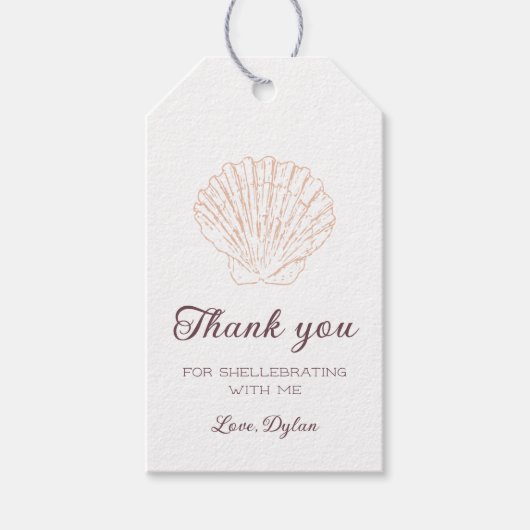 Zeeschuimstrand Baby Shower Bedankt Cadeaulabel (Voorkant)