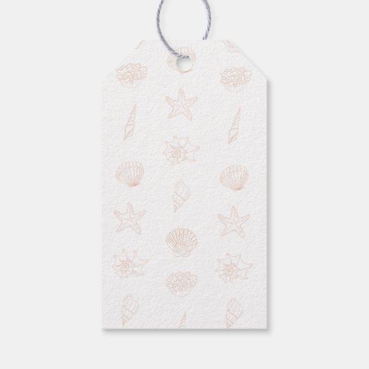 Zeeschuimstrand Baby Shower Bedankt Cadeaulabel (Achterkant)