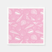 Zeeschulp roze servet (Voorkant)