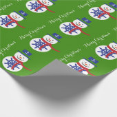 Zeescorte kerst cadeaupapier (Hoek)