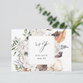 Zeeshellen en Floral-wittekruid met RSVP (Staand voorkant)