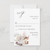 Zeeshellen en Floral-wittekruid met RSVP Kaartje (Voorkant)