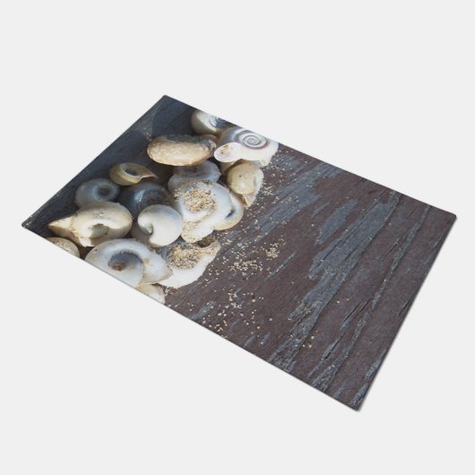 Zeeshellen en Houten blik Deurmat (Schuin)