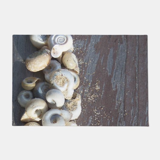 Zeeshellen en Houten blik Deurmat (Voorkant)