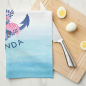 Zeeshellen en koralen voor anschepen theedoek (Quarter Fold)