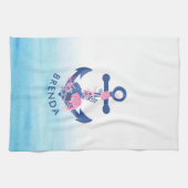 Zeeshellen en koralen voor anschepen theedoek (Horizontaal)