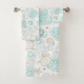 Zeeshellen en zeeschildpadden bad handdoek (Insitu)