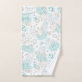 Zeeshellen en zeeschildpadden bad handdoek (Handdoek)
