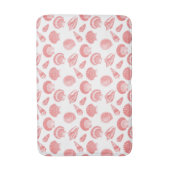 Zeeshellen - koraalroze en wit badmat (Voorkant Verticaal)