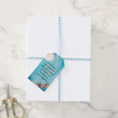 Zeeshells Blue Wood Business Cadeaulabel (Met Touw)