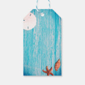 Zeeshells Blue Wood Business Cadeaulabel (Achterkant)