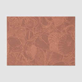 Zeeshells Earth Tone Terracotta Ocean Beach Tissuepapier