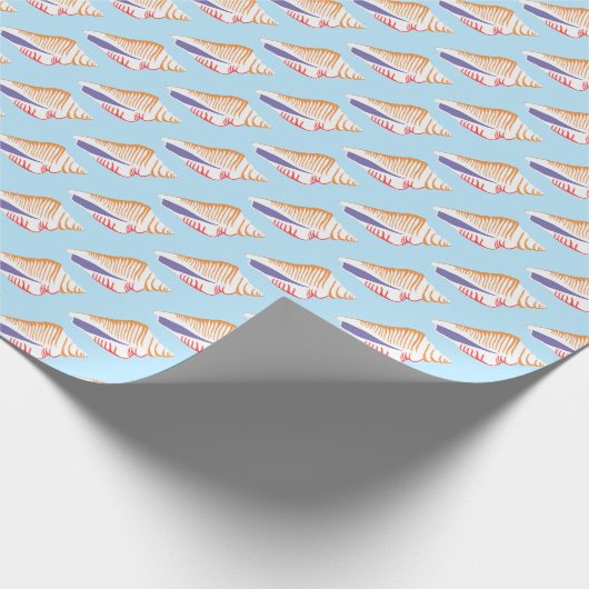 Zeeshells Eenvoudig Zee Ocean Pattern White Gift Cadeaupapier (Hoek)