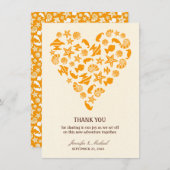 Zeeshells en strandbrauwen zomervakantie bedankkaart (Voorkant / Achterkant)