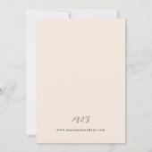 Zeeshells en witFloral Wedding - Beige Kaart (Achterkant)