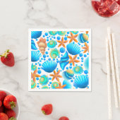 Zeeshells en zeeduivel servet (Insitu)