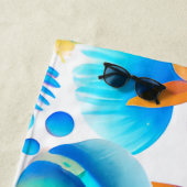 Zeeshells en zeeduivel strandlaken (In situ)