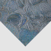 Zeeshells in de oceaanbek Blauwe Metallic Ontkoppe Tissuepapier (Detail)